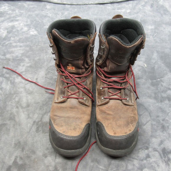 Red Wing Mens‎ Boots 11 D Brown Safety Toe Work Lace Up Traction Tred Lite 3522 main image 8